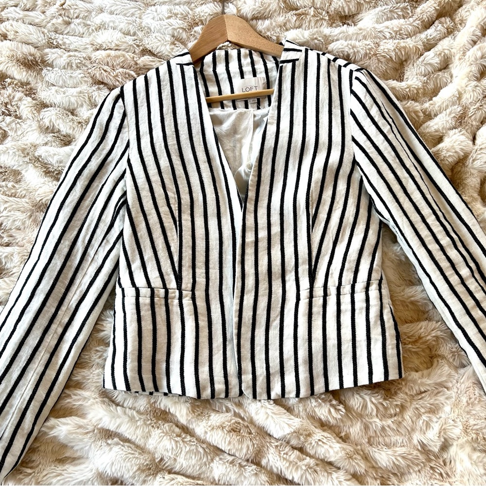 Ann Taylor Loft striped blazer